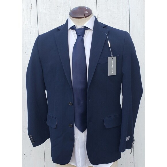 Michael Kors Men's Modern Fit Velvet Blazer Blue Size 44 main image 1
